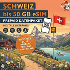 eSIM Schweiz Prepaid SIM Karte 1-50GB 5G LTE Switzerland Daten QR Sofort Versand