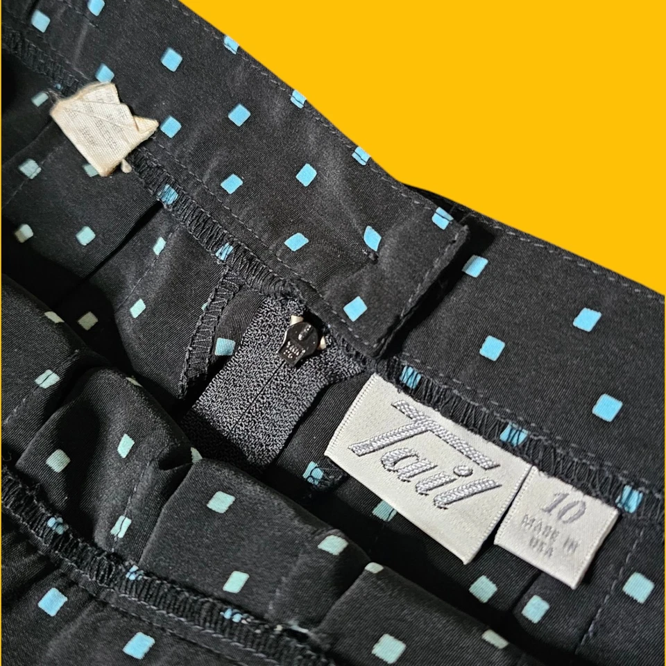 Minifalda plisada vintage TAIL para mujer 10 negra hecha en EE. UU. línea A tenis Skort años 80 Foto 3 de 4