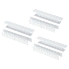 6 Pcs Adhesive Cabinet Handles, 5.8" Drawer Handle for Closet, White