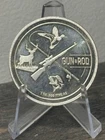 🔥🔥1 OZ. .999 FINE SILVER GUN & ROD “BIG BASS FISHING” SILVER ROUND🔥🔥