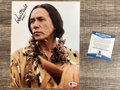 (SSG) WES STUDI Signed 8X10 Color ''Dances With Wolves'' Photo - BAS/Beckett COA