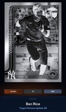 25 Topps Bunt DIGITAL Chrome Negative Base ICONIC Ben Rice