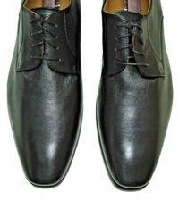 Sz 8.5 FLORSHEIM Men's Black Leather Dress Shoes, Plain Toe Derby ALMOST NO WEAR