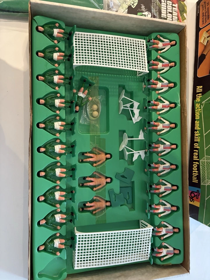 Big League Jeu Type Subbuteo Vintage Complet Peinte OL St Étienne Rare - Photo 3/4