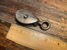 NEW BRONZE #3 BLOCK 1" SHEAVE,  1/4" LINE SWIVEL SHACKLE