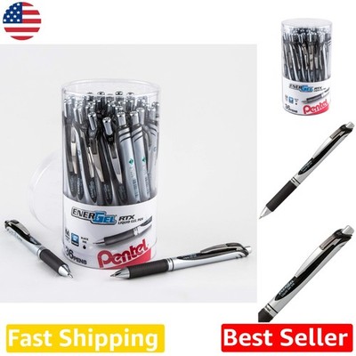 Pentel EnerGel RTX 36pk Gel Pens Black 0.7mm Medium Point Latex-Free Grip