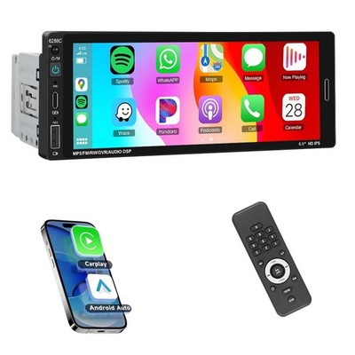 Autoradio 1Din 6.9'' Touchscreen Wired Apple CarPlay Bluetooth SWC USB RDS  Radio