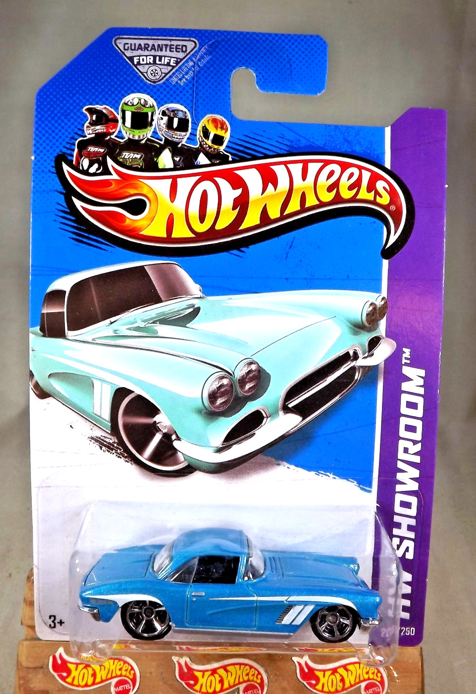 2013 Hot Wheels #207 HW Showroom-Corvette 60th '62 CORVETTE Aqua w/Chrome MC5 Sp