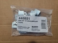 Blanco 440851 Set of 10 Undermount Sink Installation Clips For Silgranit Sinks