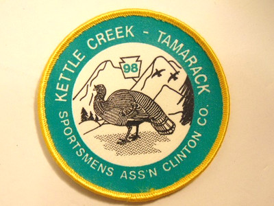 1998 cloth patch: Kettle Creek -Tamarack Sportsmen's Assn, Clinton Co., PA