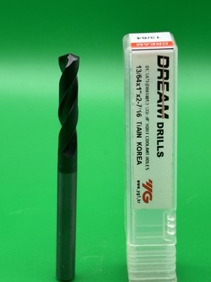 YG-1 0.203'' 0131ATF 13/64'' Solid Carbide Drill Dream Drills 3xD 5.16mm 140°