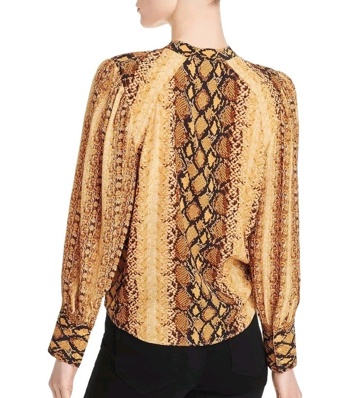Joie Long Sleeve Animal Print Blouse Size S - image 3