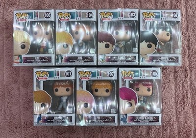 NEVER OPENED BTS Funko Pop! DNA ver. lot of 7 (101-107) +protector