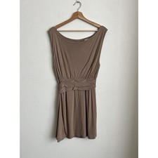 Alice + Olivia Base Brown Mini Base Dress Womens Medium