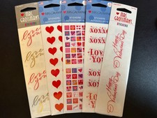 VTG Mrs. Grossman's Valentine Stickers 1998-2012 You Pick Hearts Love Script