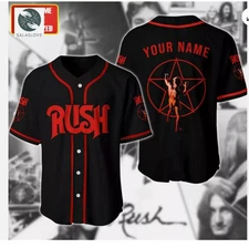 Personalized Rush Rock Band Printed baseball jersey, new 3d gift