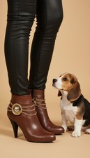 New Women Gold Metal Chain Boot Bracelet Bling FASHION Anklet Charm SET Made USA