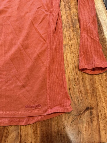 Patagonia Mens XL Performance Merino Wool Baselayer 1/4 Zip Orange 1/4 Zip VTG - Picture 2 of 9
