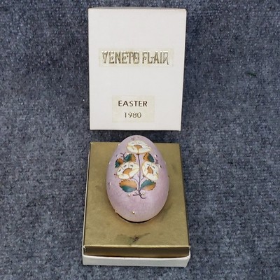 Vintage Signed Veneto Flair Easter Egg 1980 Handmade in Italy Number of 7500
