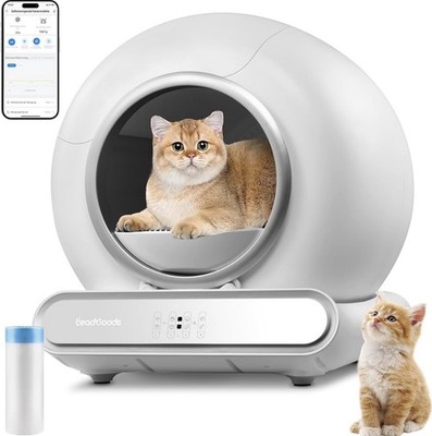 Automatische Katzentoilette 65L Selbstreinigende Katzentoilette Smart App-Steuerung WIFI UK
