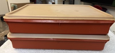 (2) Tupperware Paprika #290 (13x9) Storage Boxes