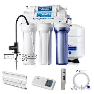 iSpring RCC7-BLK AATI: 5-Stage RO System, Black Faucet, PFAS & Lead Removal