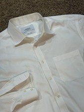 Charles Tyrwhitt Dress Shirt Mens 16.5/34 White See Description