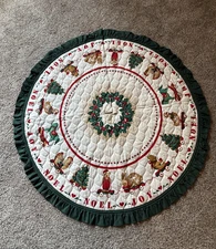 Quilted Handmade Holiday Tree Skirt 38”