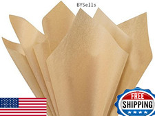 A1 Bakery Desert Tan Tissue Paper 20x30, 48 Sheets, Premium Gift Wrap Supply