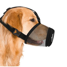 Nylon Dog Muzzle for Anti-Barking Biting Licking, Air Mesh Soft Fabric Drinkable