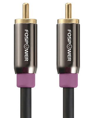 Fospower Subwoofer Cable (25 FT) RCA to RCA Audio Stereo Cable, Male to Male - D