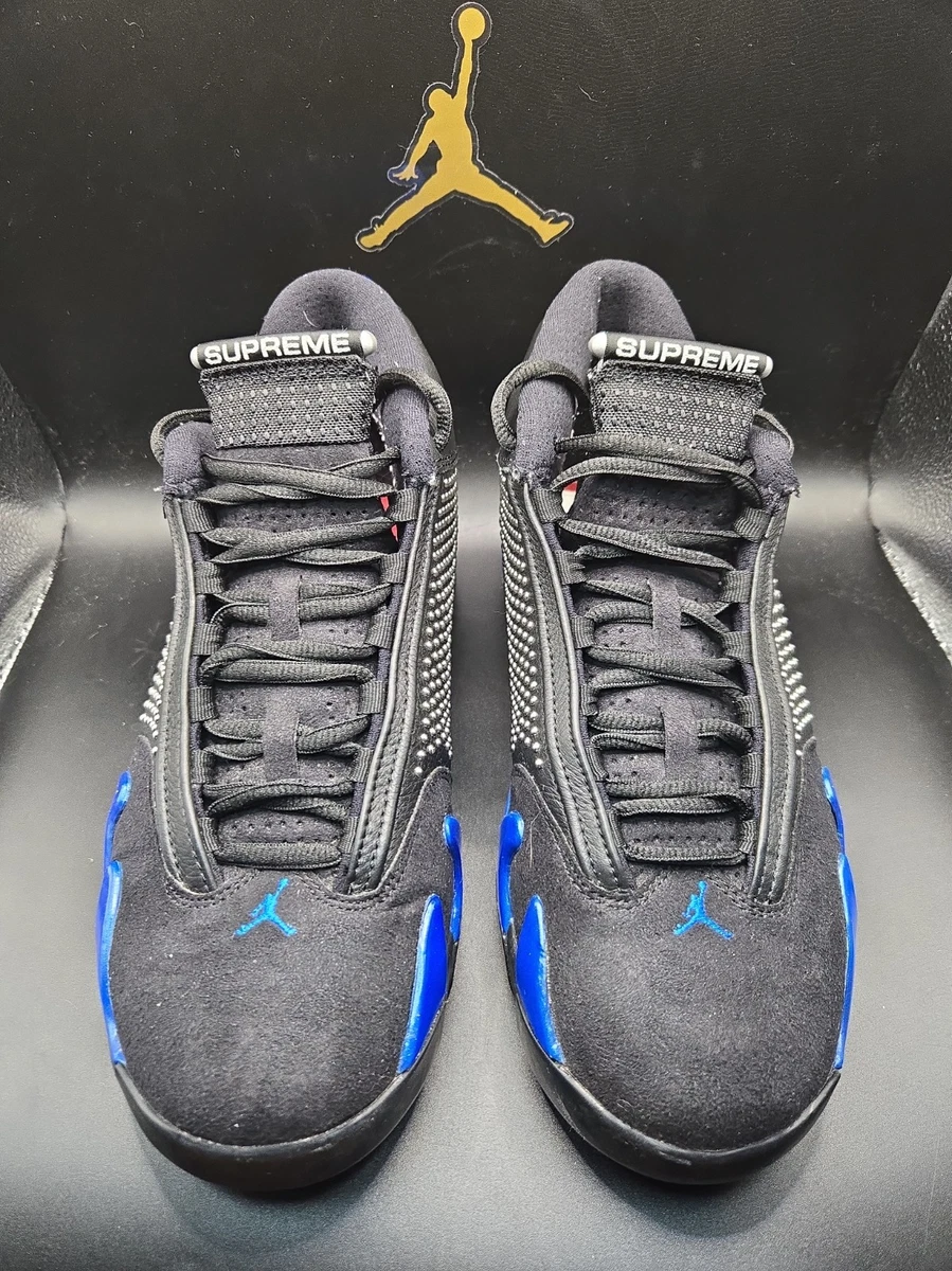 Supreme x Air Jordan 14 Retro Black Varsity Royal for Sale