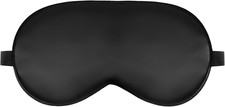 Silk Sleep Mask Blackout Eye Mask Adjustable Light Blocking for Travel Nap