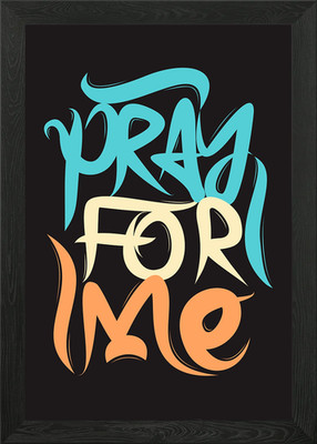 Pray For Me Framed Wall Art Poster Canvas Print Picture