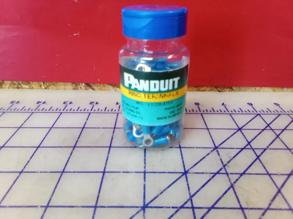 Panduit Ring Terminals #8 STUD 16-14 AWG CU 1,5-2,5mm sq 100pcs, Free Shipping - Image 4 of 4