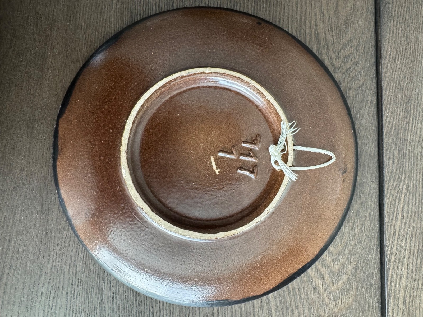 Rare RUSCHA Keramik W.Germany Mid-Century Fat Lava 7 Wall Plate Bowl Red Flowers