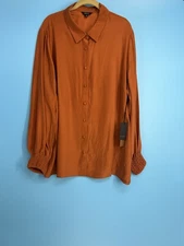 NWT Maree Pur Toi Silk Button Down Blouse Size: 18