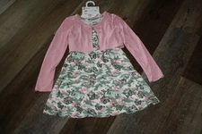 NWT ONE STEP UP 2 PC. SLEEVELESS DRESS PINK/GREEN CAMOUFLAGE PINK JACKET -5/6