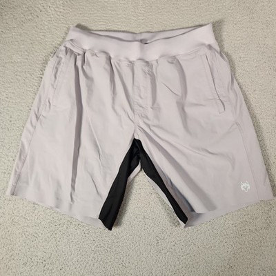 Greyson Fulton Shorts Mens XL Gray Running Lined Stretch 32x9  Inseam Athletic