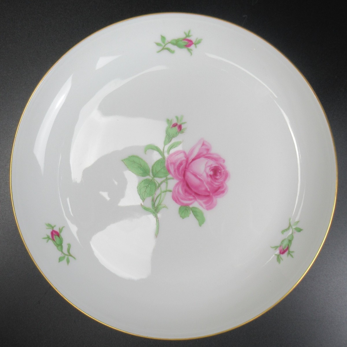 Fürstenberg Porzellan Kuchenteller Serie Alt Fürstenberg Dekor Rote Rose 18cm