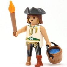PLAYMOBIL Pirat Figur 1x Wassereimer Fackel Sammlung Karibik Meer Sammlung _pi33