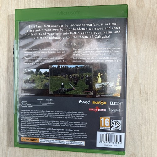 Mount and Blade Warband Xbox One PEGI 16 UK PAL IN VERY GOOD CONDITION - Picture 2 of 4