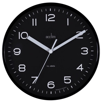 Acctim Runwell kleine Wanduhr Quarz Slimline Gehäuse 20 cm