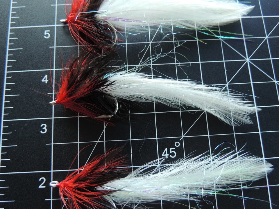 S002 LotOf3 Seaducer Mustad Tarpon 1/0  Fly Fishing Striper Bluefish GT USA Made - Image 4 of 4