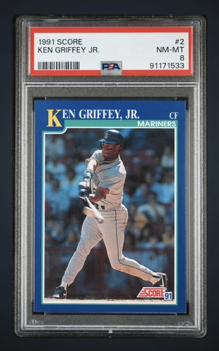 1991 Score Ken Griffey Jr. #2 PSA 8 NM-MT Seattle Mariners HOF