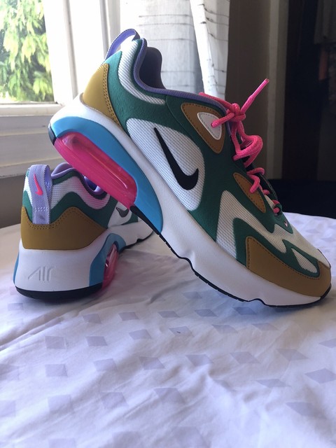 Nike Women Air Max 200 Mystic Green White Gold Suede At6175 300 Size 7 for sale online | eBay