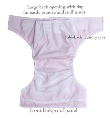 KaWaii Baby One Size HD3 Pocket Cloth Diapers, Best Daycare Nappies, Washable... - Picture 3 of 9