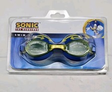Sonic the Hedgehog Swim Googles Anti Fog Kids 3 New In Package Adjustable Strap