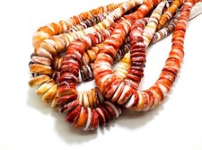 Genuine AAA Natural Spiny Oyster Graduate Rondelle Native America Gemstone Beads