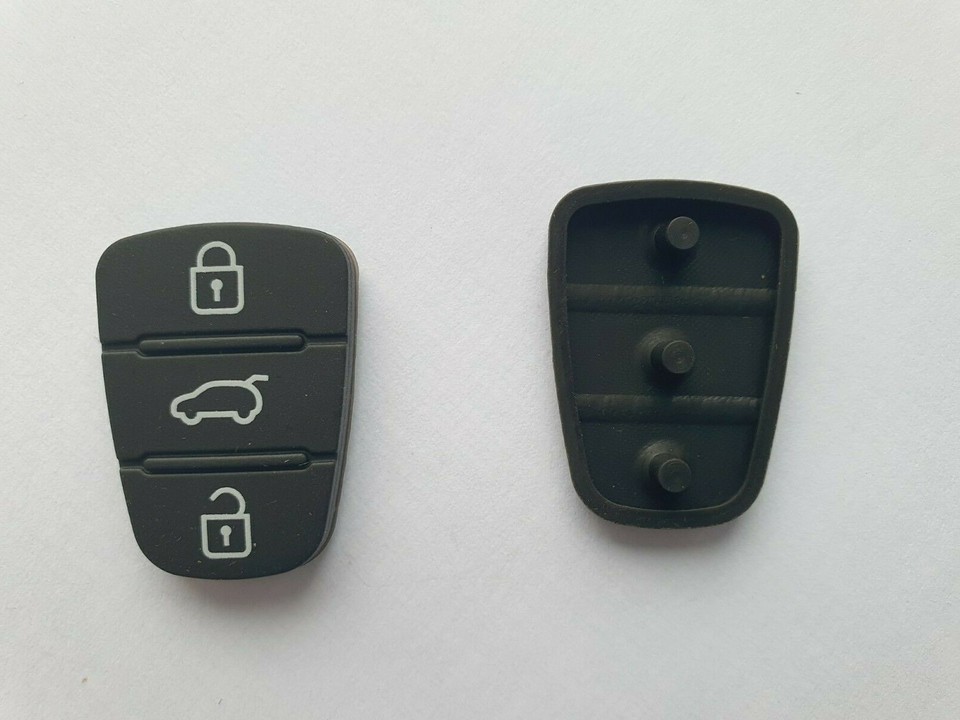2pcs/lot 3 Buttons Folding Remote Key Fob Case Rubber Pad For Hyundai I30 IX35 I